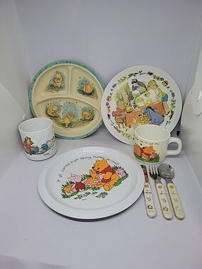 Selandia Kids Winnie-the-Pooh Pastel Dinnerware Set - Cream, Light Blue, Yellow